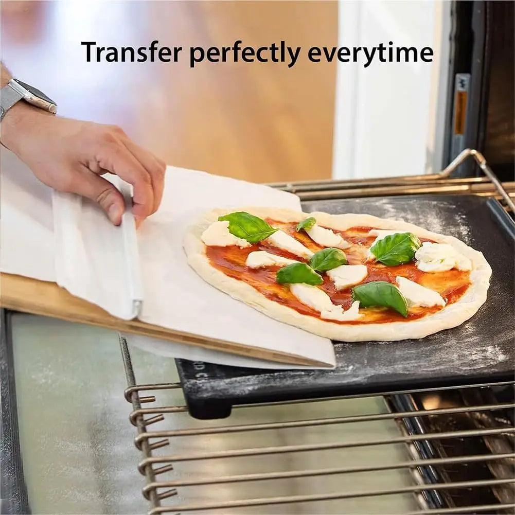 Sliding Pizza Peel - Pala Pizza Scorrevole, Pizza Paddle with Handle, Sliding Pizza Shovel For Dishwasher, The Pizza Board That Transfers Pizza Perfectly, Accessory for Pizza Ovens, Non-stick