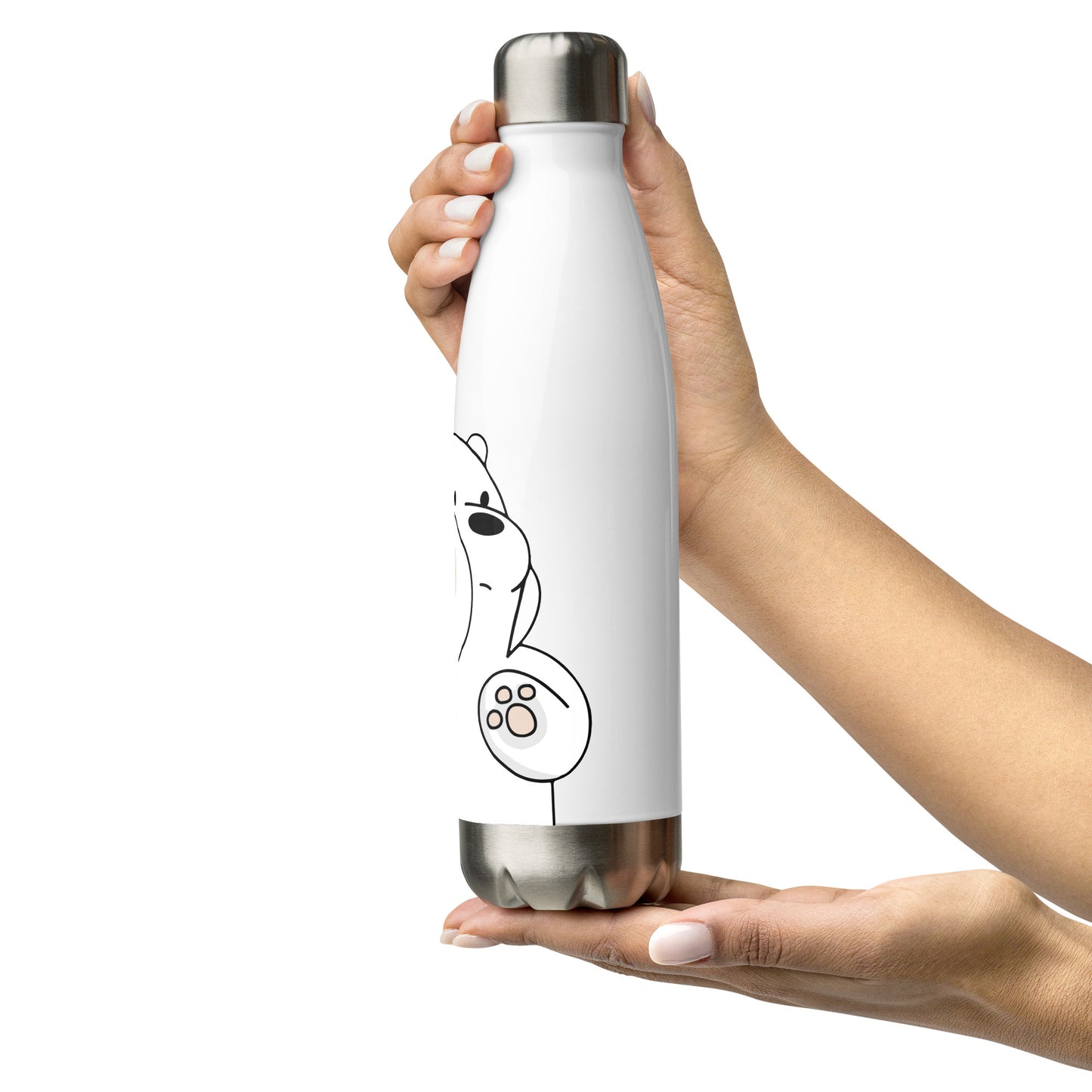 Stainless steel water bottle with Cute Polar Bear Design