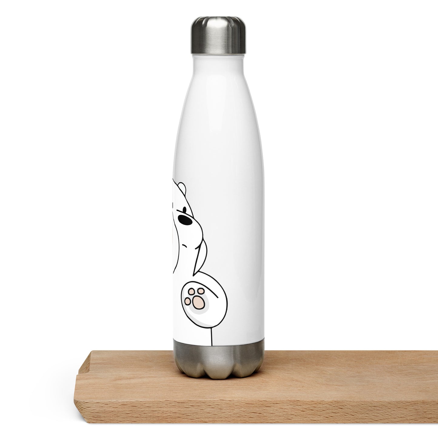 Stainless steel water bottle with Cute Polar Bear Design
