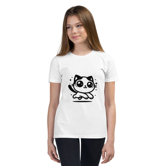 Youth Short Sleeve T-Shirt With Kitten Design